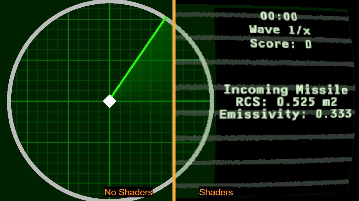 Comparison of game with and without shaders